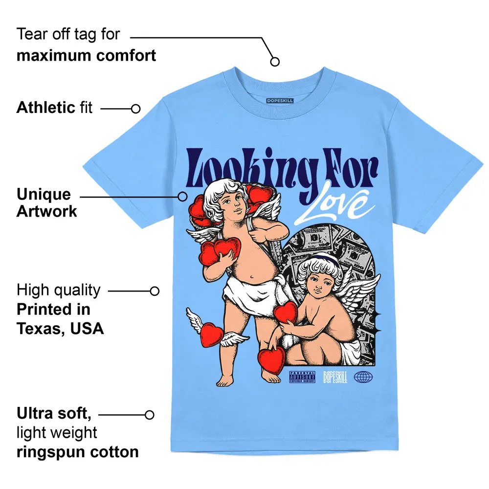 Powder Blue 9s DopeSkill Sky Blue T-shirt Looking For Love Graphic sold by DopeSkill product image thumbnail 2