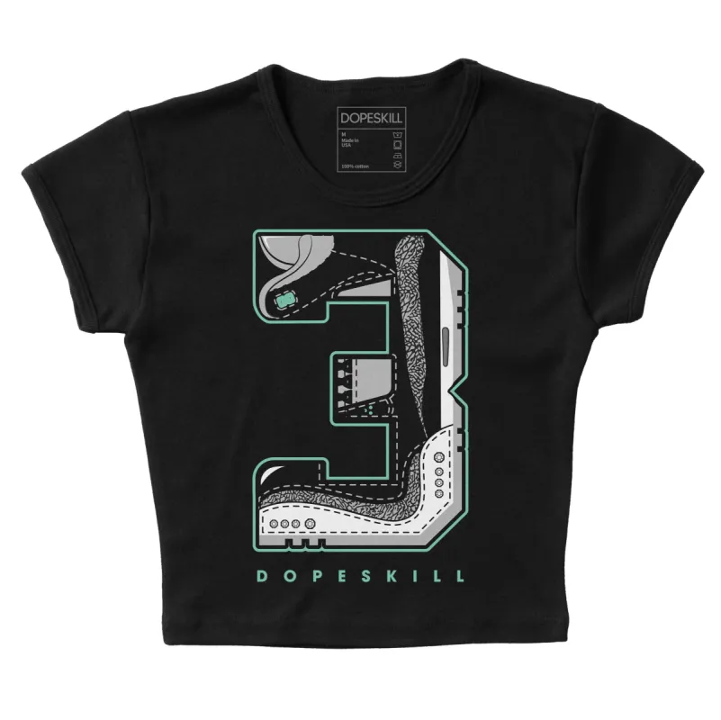 Green Glow 3s DopeSkill Women's Crop Top No.3 Graphic sold by DopeSkill