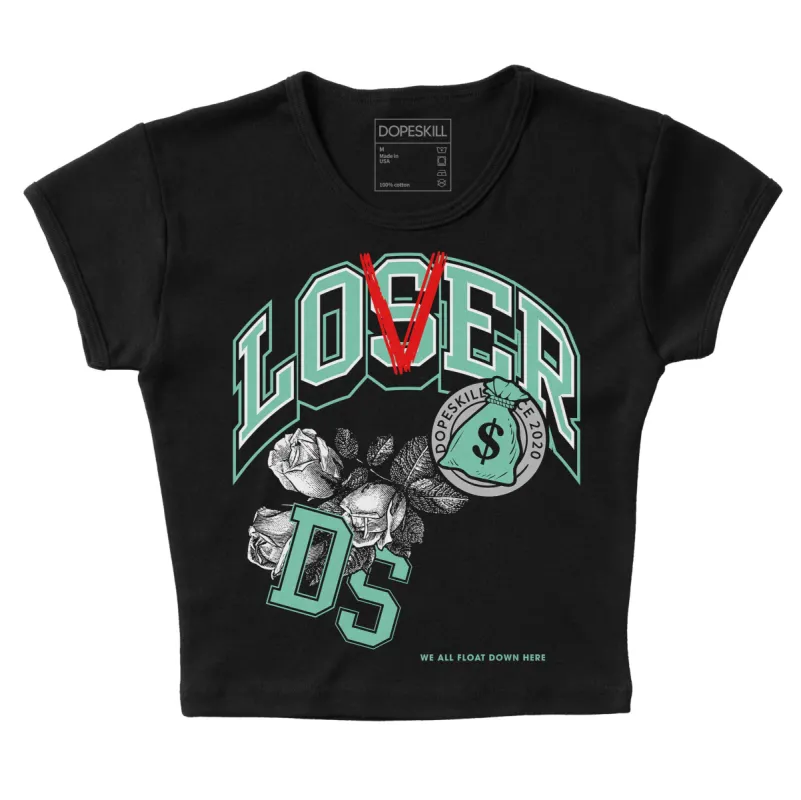 Green Glow 3s DopeSkill Women's Crop Top Loser Lover Graphic sold by DopeSkill