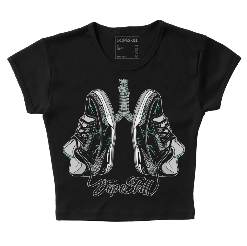Green Glow 3s DopeSkill Women's Crop Top Breathe Graphic sold by DopeSkill