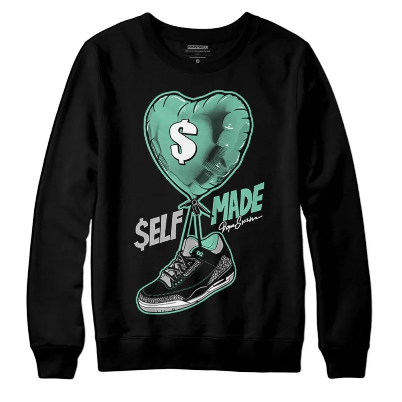 Green Glow 3s DopeSkill Sweatshirt Self Made Graphic sold by DopeSkill