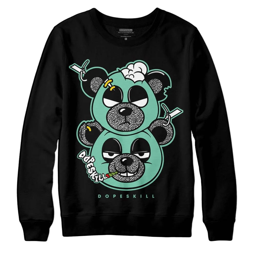 Green Glow 3s DopeSkill Sweatshirt New Double Bear Graphic sold by DopeSkill