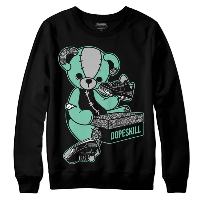 Green Glow 3s DopeSkill Sweatshirt Sneakerhead BEAR Graphic sold by DopeSkill