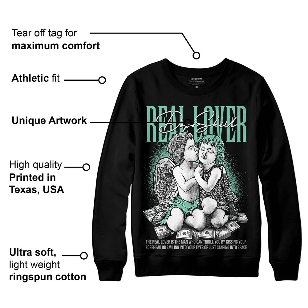 Green Glow 3s DopeSkill Sweatshirt Real Lover Graphic sold by DopeSkill product image thumbnail 3