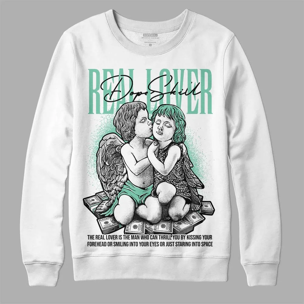 Green Glow 3s DopeSkill Sweatshirt Real Lover Graphic sold by DopeSkill product image thumbnail 2