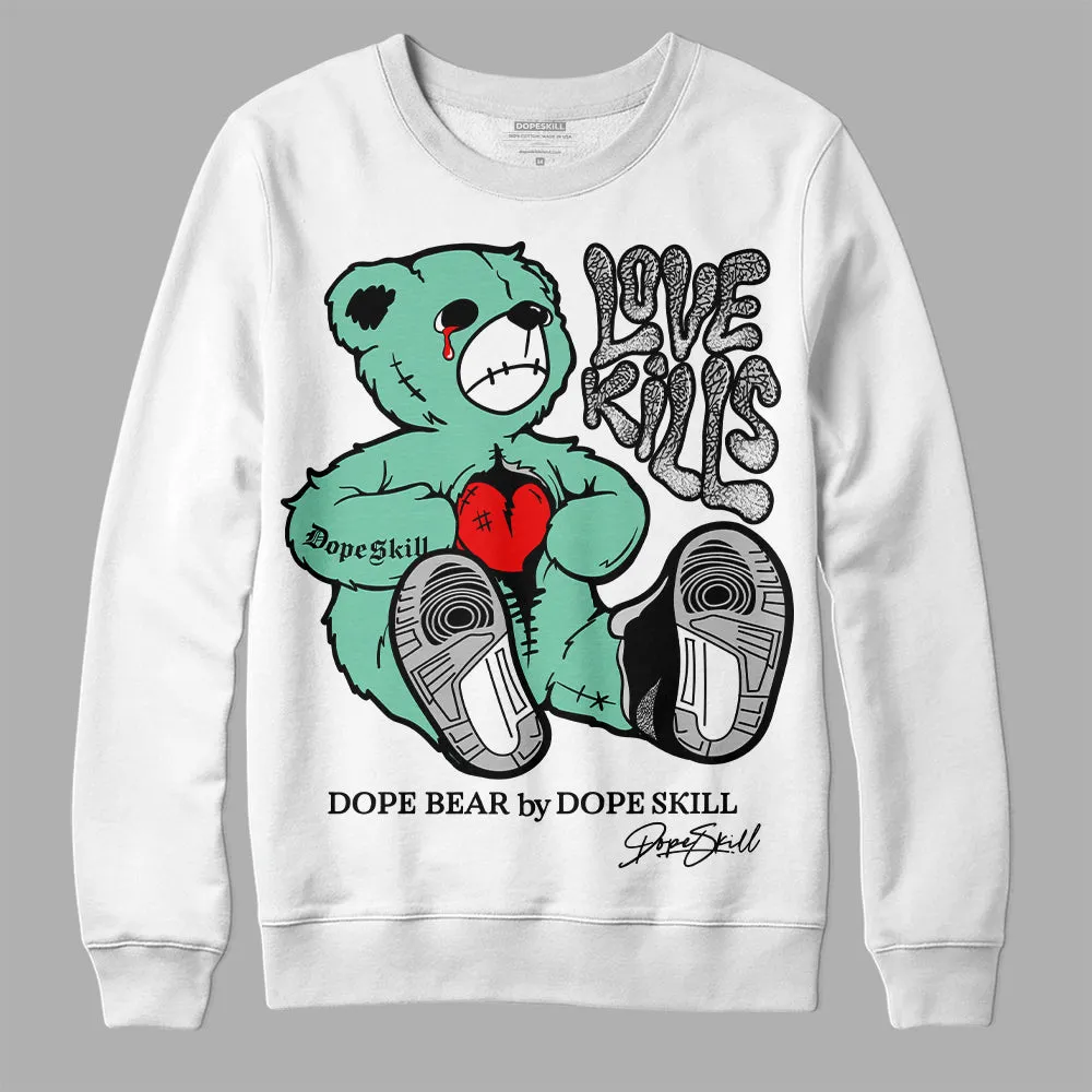 Green Glow 3s DopeSkill Sweatshirt Love Kills Graphic sold by DopeSkill product image thumbnail 2