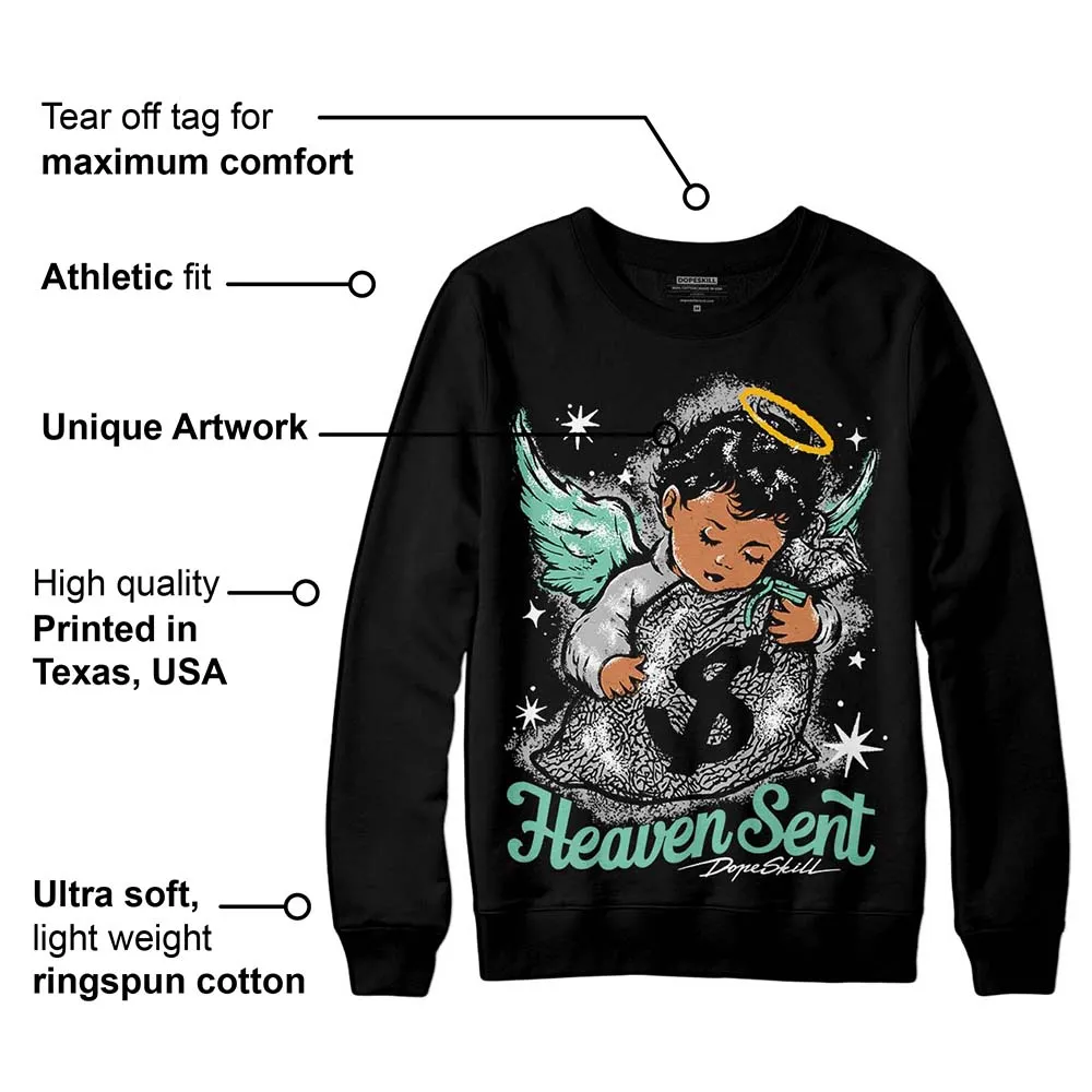 Green Glow 3s DopeSkill Sweatshirt Heaven Sent Graphic sold by DopeSkill product image thumbnail 3