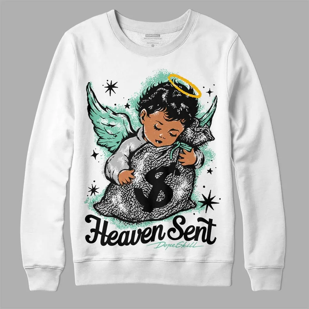 Green Glow 3s DopeSkill Sweatshirt Heaven Sent Graphic sold by DopeSkill product image thumbnail 2