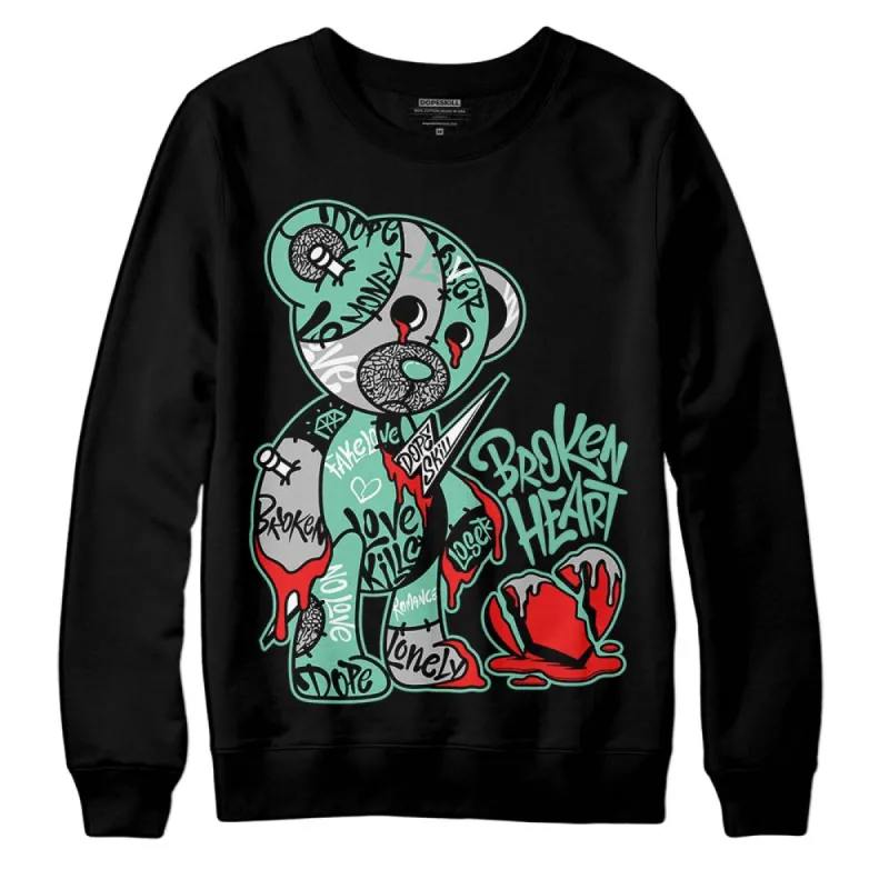 Green Glow 3s DopeSkill Sweatshirt Broken Heart Graphic sold by DopeSkill