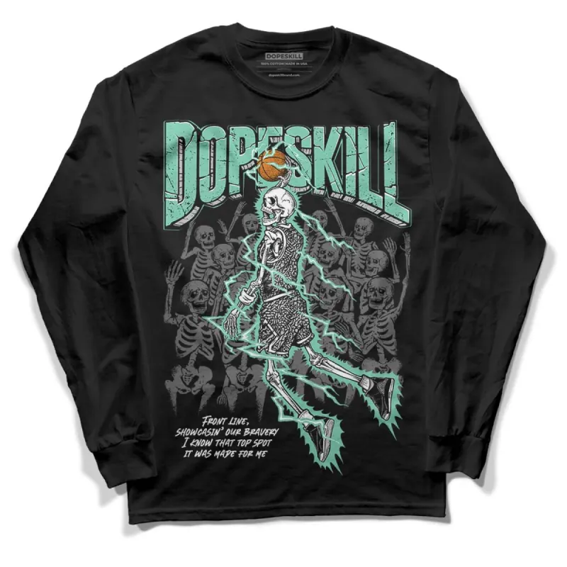 Green Glow 3s DopeSkill Long Sleeve T-Shirt Thunder Dunk Graphic sold by DopeSkill