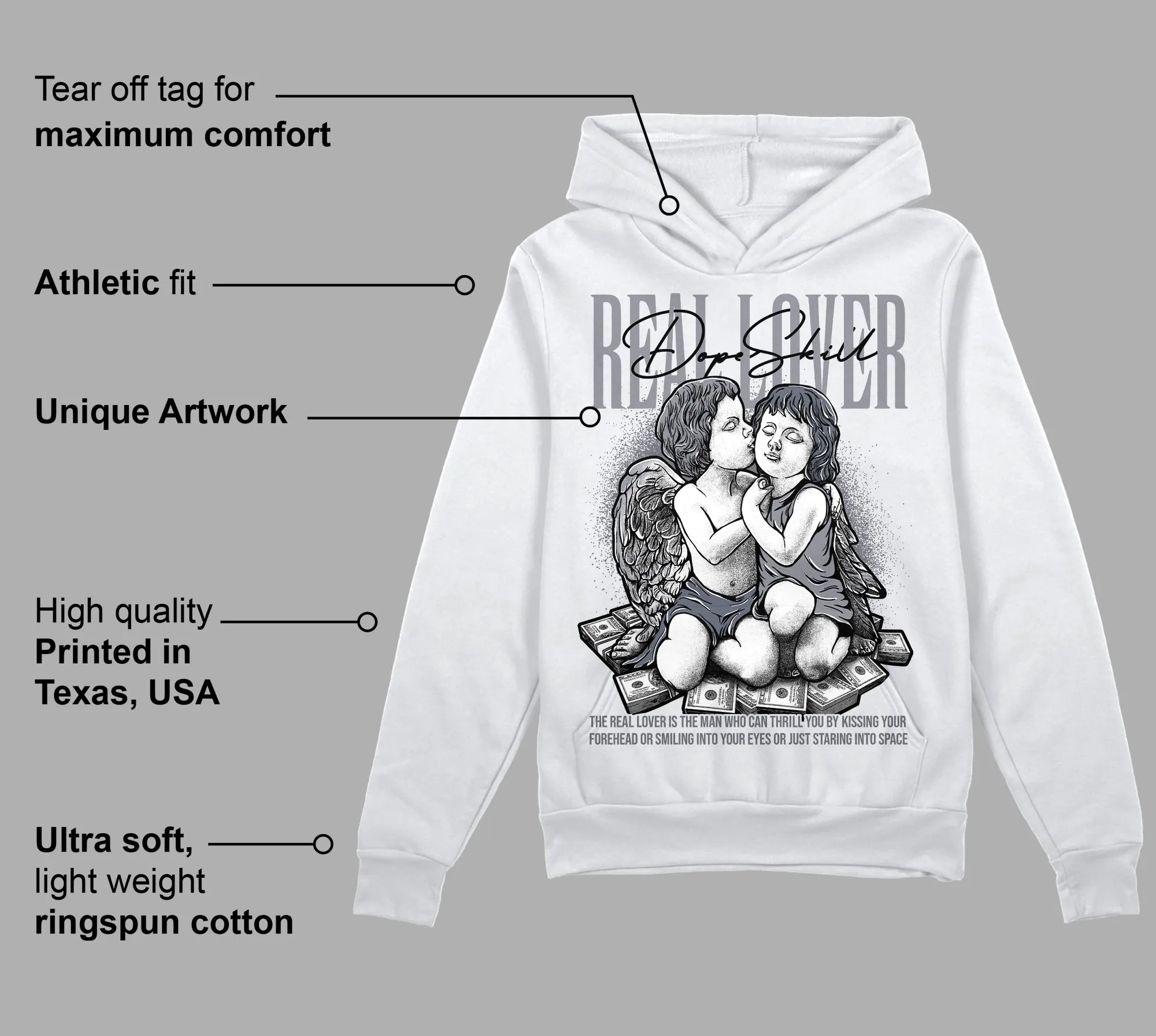 Stealth 14s DopeSkill Hoodie Sweatshirt Real Lover Graphic sold by DopeSkill product image thumbnail 3