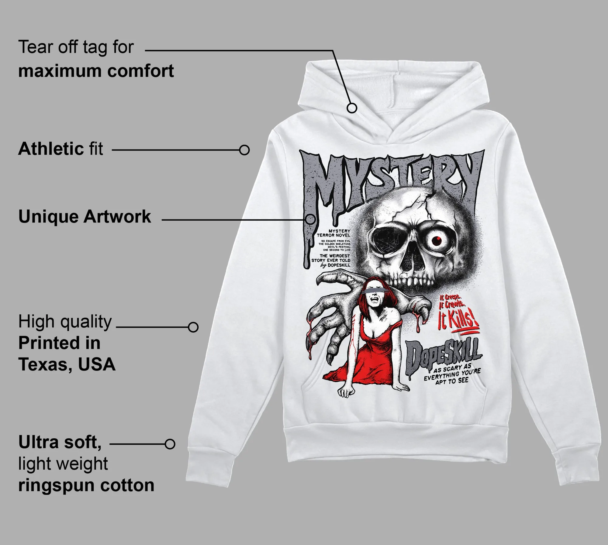 Stealth 14s DopeSkill Hoodie Sweatshirt Mystery Ghostly Grasp Graphic sold by DopeSkill product image thumbnail 3