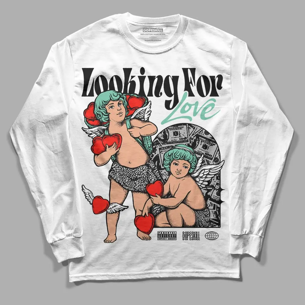 Green Glow 3s DopeSkill Long Sleeve T-Shirt Looking For Love Graphic sold by DopeSkill product image thumbnail 2