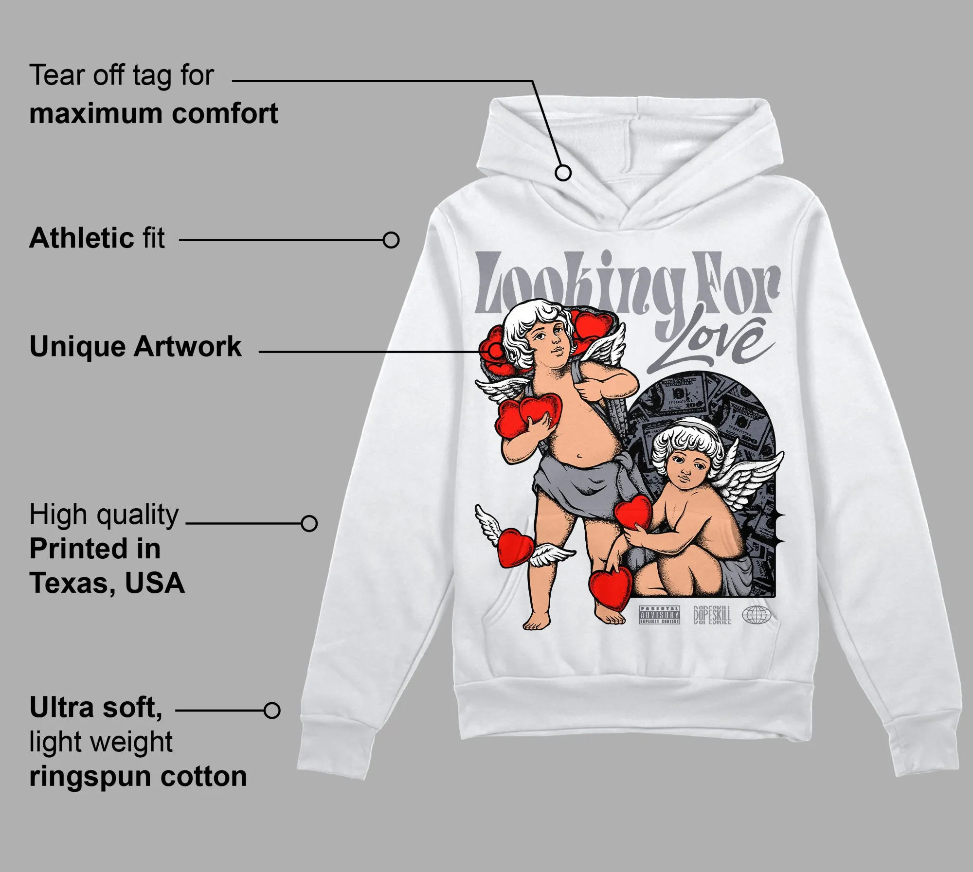 Stealth 14s DopeSkill Hoodie Sweatshirt Looking For Love Graphic sold by DopeSkill product image thumbnail 3