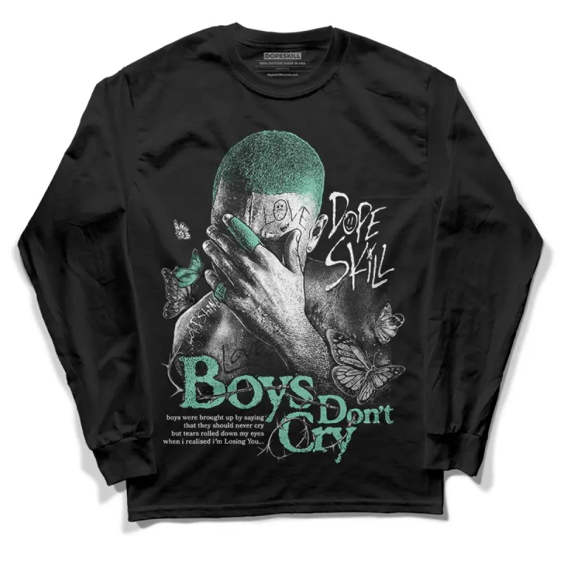 Green Glow 3s DopeSkill Long Sleeve T-Shirt Boys Don't Cry Graphic sold by DopeSkill