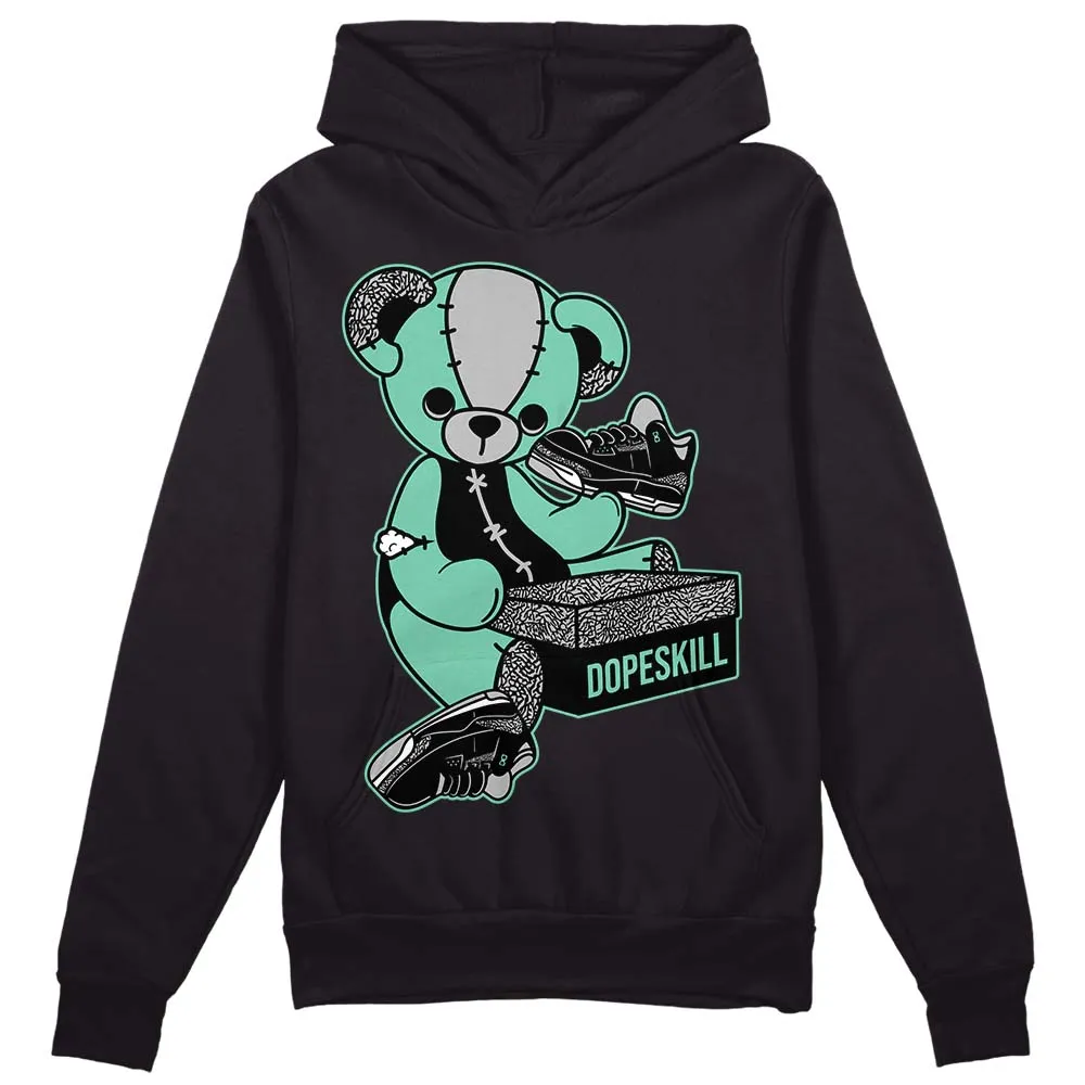 Green Glow 3s DopeSkill Hoodie Sweatshirt Sneakerhead BEAR Graphic sold by DopeSkill
