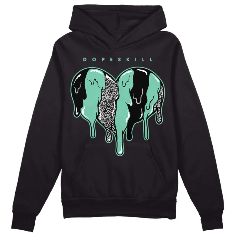 Green Glow 3s DopeSkill Hoodie Sweatshirt Slime Drip Heart Graphic sold by DopeSkill