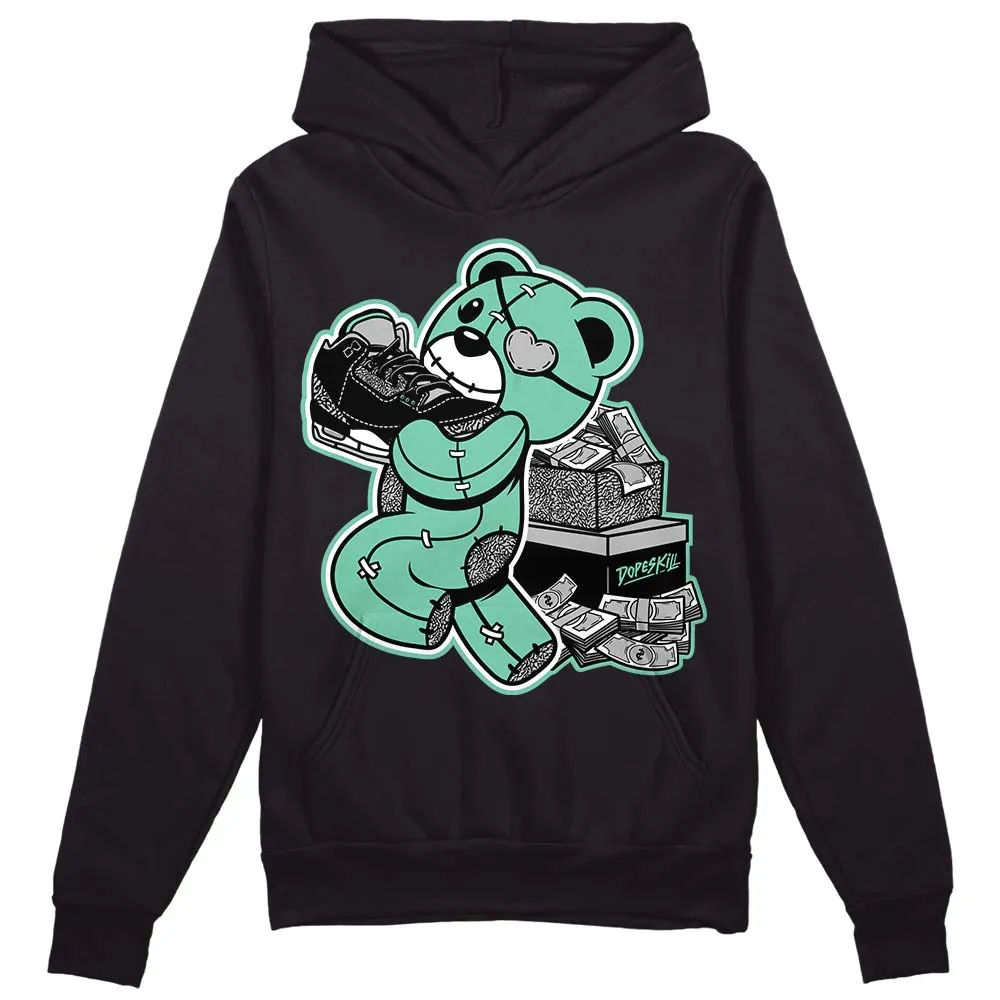 Green Glow 3s DopeSkill Hoodie Sweatshirt Bear Steals Sneaker Graphic sold by DopeSkill