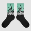 Green Glow 3s DopeSkill Sublimated Socks FIRE Graphic sold by DopeSkill