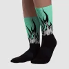 Green Glow 3s DopeSkill Sublimated Socks FIRE Graphic sold by DopeSkill