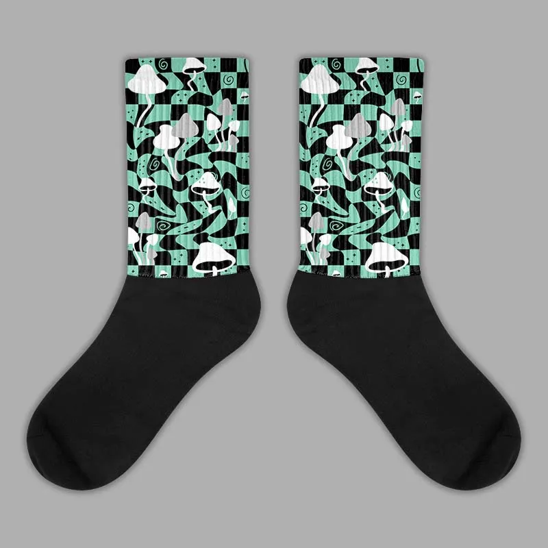 Green Glow 3s DopeSkill Sublimated Socks Mushroom Graphic sold by DopeSkill