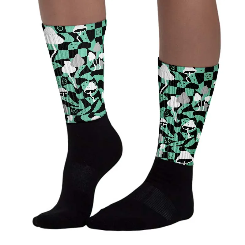 Green Glow 3s DopeSkill Sublimated Socks Mushroom Graphic sold by DopeSkill product image thumbnail 3