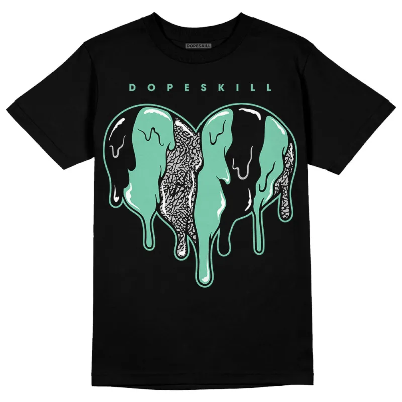 Green Glow 3s DopeSkill T-Shirt Slime Drip Heart Graphic sold by DopeSkill