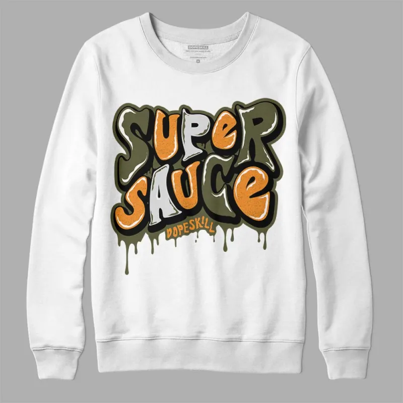 Olive 5s DopeSkill Sweatshirt Super Sauce Graphic sold by DopeSkill