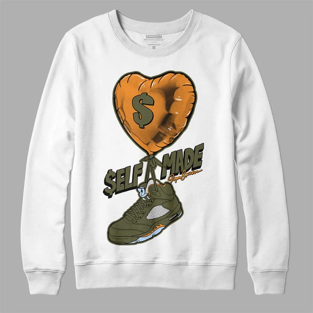 Olive 5s DopeSkill Sweatshirt Self Made Graphic sold by DopeSkill