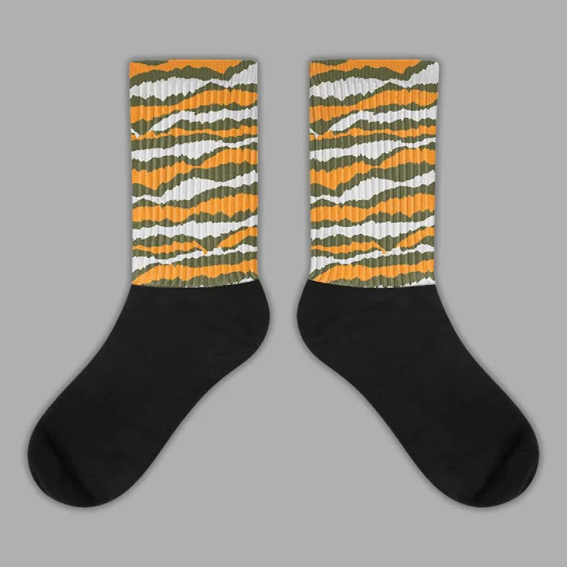Olive 5s DopeSkill Sublimated Socks Abstract Tiger Graphic sold by DopeSkill