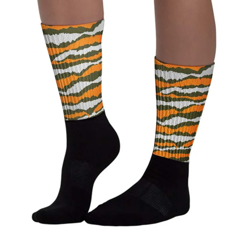 Olive 5s DopeSkill Sublimated Socks Abstract Tiger Graphic sold by DopeSkill product image thumbnail 3