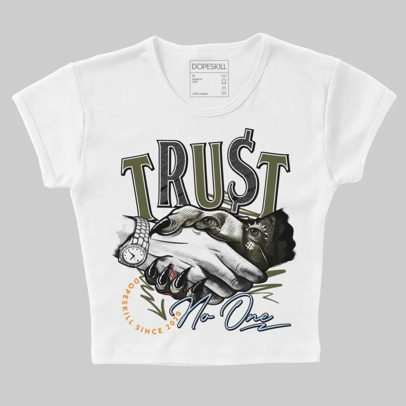 Olive 5s DopeSkill Women's Crop Top Trust No One Graphic sold by DopeSkill