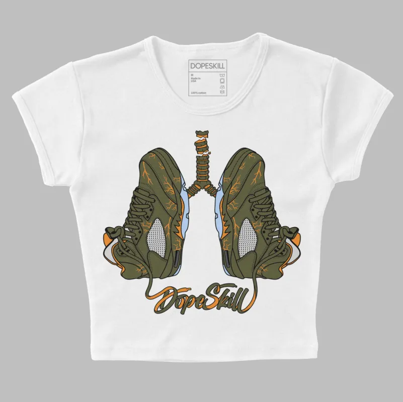 Olive 5s DopeSkill Women's Crop Top Breathe Graphic sold by DopeSkill