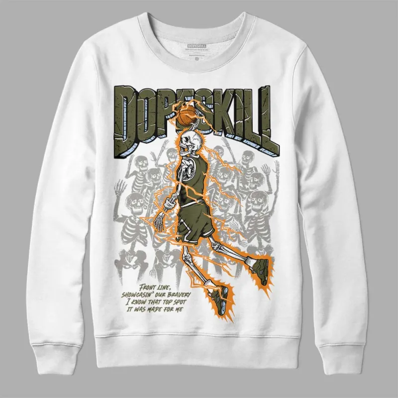 Olive 5s DopeSkill Sweatshirt Thunder Dunk Graphic sold by DopeSkill