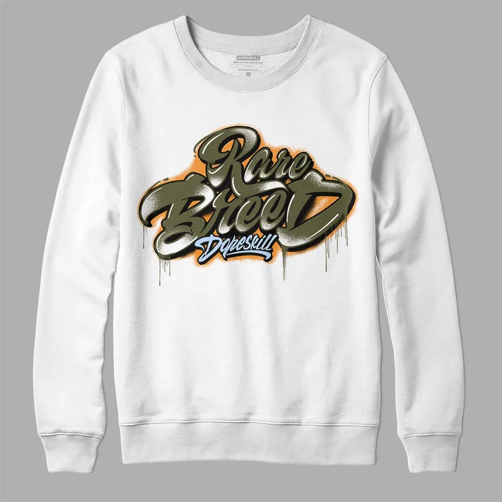 Olive 5s DopeSkill Sweatshirt Rare Breed Type Graphic sold by DopeSkill