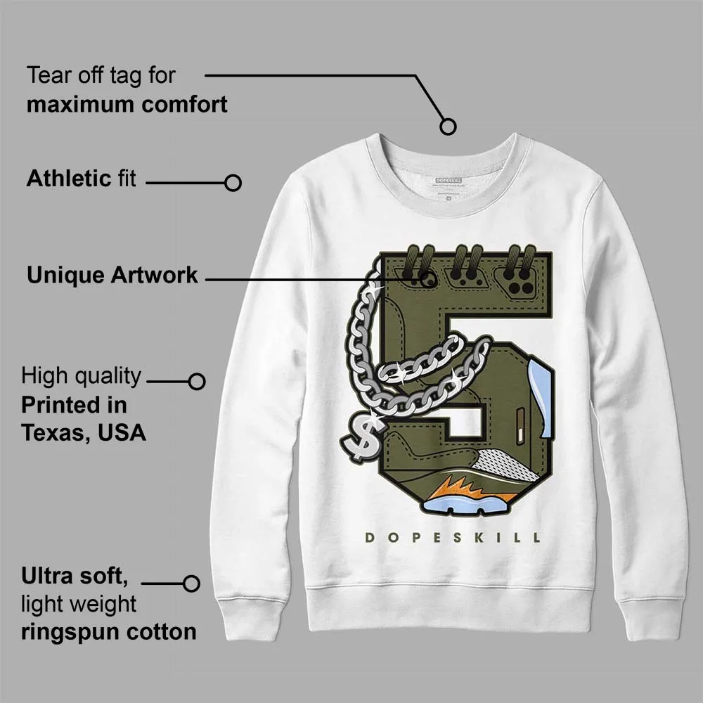 Olive 5s DopeSkill Sweatshirt No.5 Graphic sold by DopeSkill product image thumbnail 3