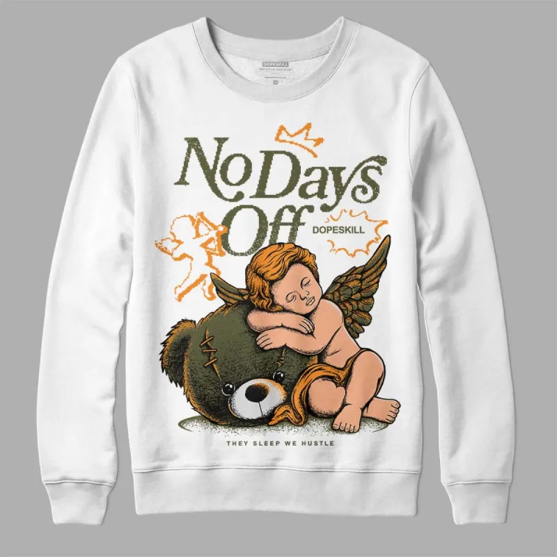 Olive 5s DopeSkill Sweatshirt New No Days Off Graphic sold by DopeSkill