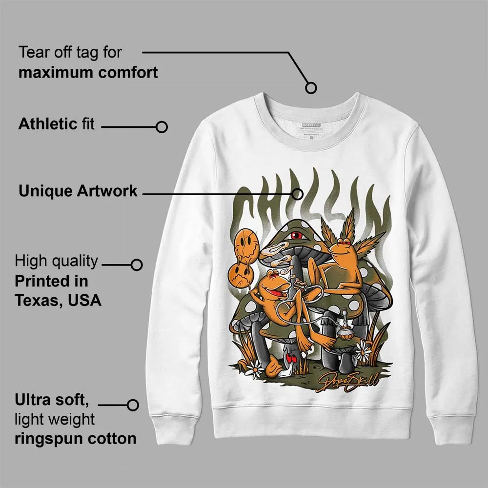 Olive 5s DopeSkill Sweatshirt Chillin Graphic sold by DopeSkill product image thumbnail 3