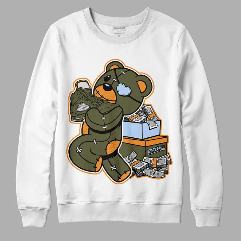 Olive 5s DopeSkill Sweatshirt Bear Steals Sneaker Graphic sold by DopeSkill