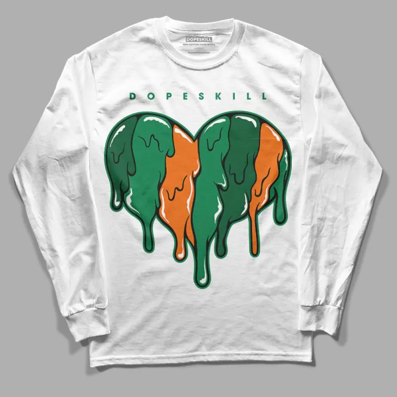 Green Collection DopeSkill Long Sleeve T-Shirt Slime Drip Heart Graphic made by DopeSkill