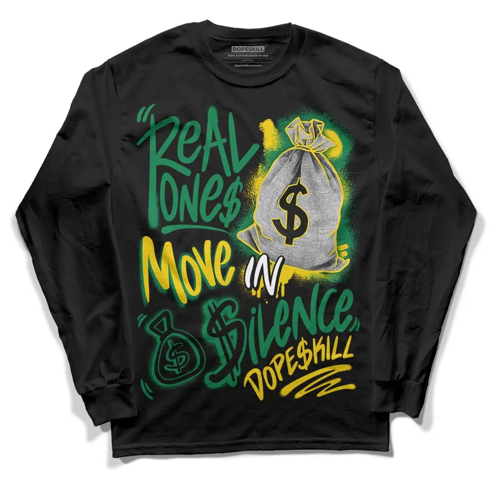 Green Collection DopeSkill Long Sleeve T-Shirt Real Ones Move In Silence Graphic sold by DopeSkill product image thumbnail 2