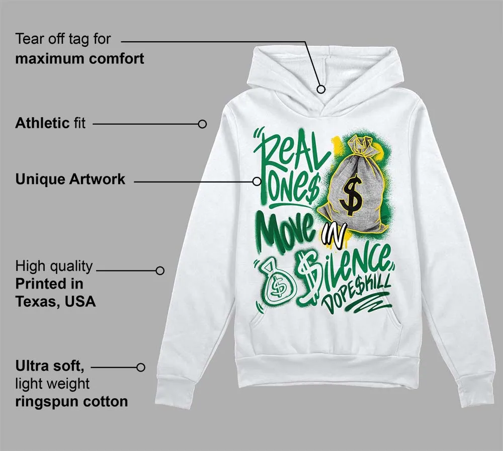 Green Collection DopeSkill Hoodie Sweatshirt Real Ones Move In Silence Graphic sold by DopeSkill product image thumbnail 3