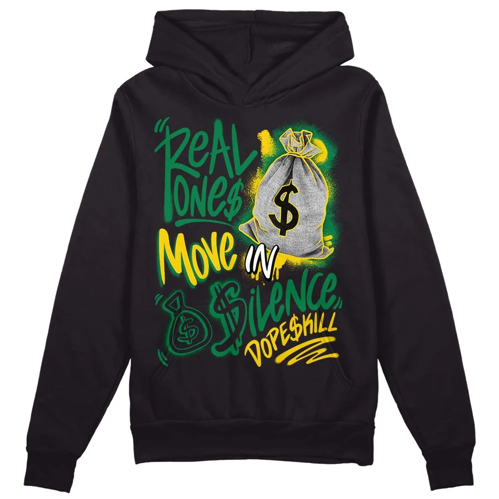 Green Collection DopeSkill Hoodie Sweatshirt Real Ones Move In Silence Graphic sold by DopeSkill product image thumbnail 2