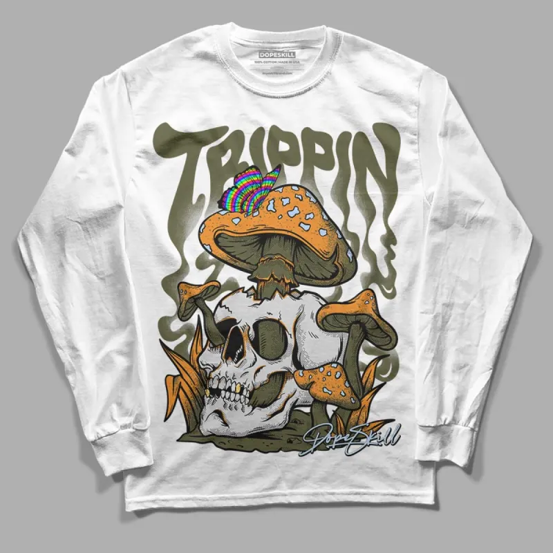 Olive 5s DopeSkill Long Sleeve T-Shirt Trippin Graphic sold by DopeSkill