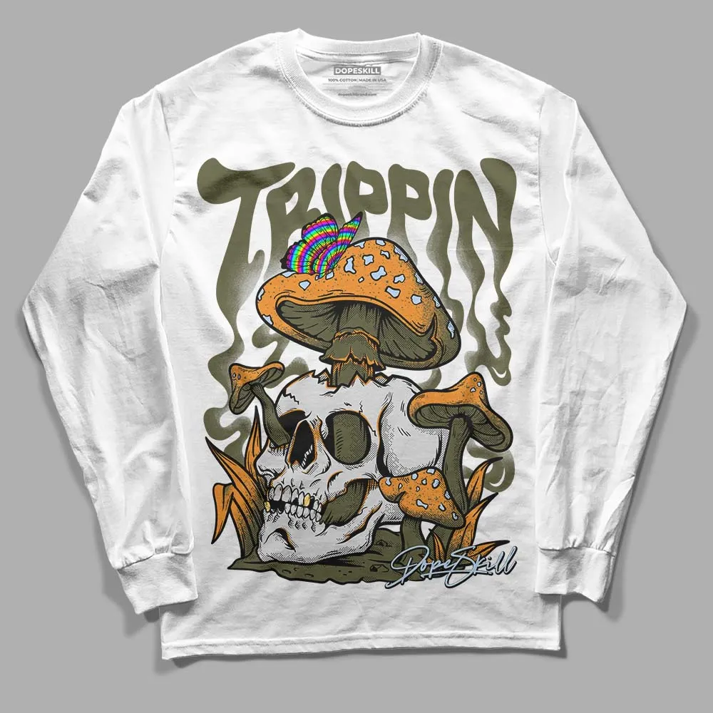 Olive 5s DopeSkill Long Sleeve T-Shirt Trippin Graphic sold by DopeSkill