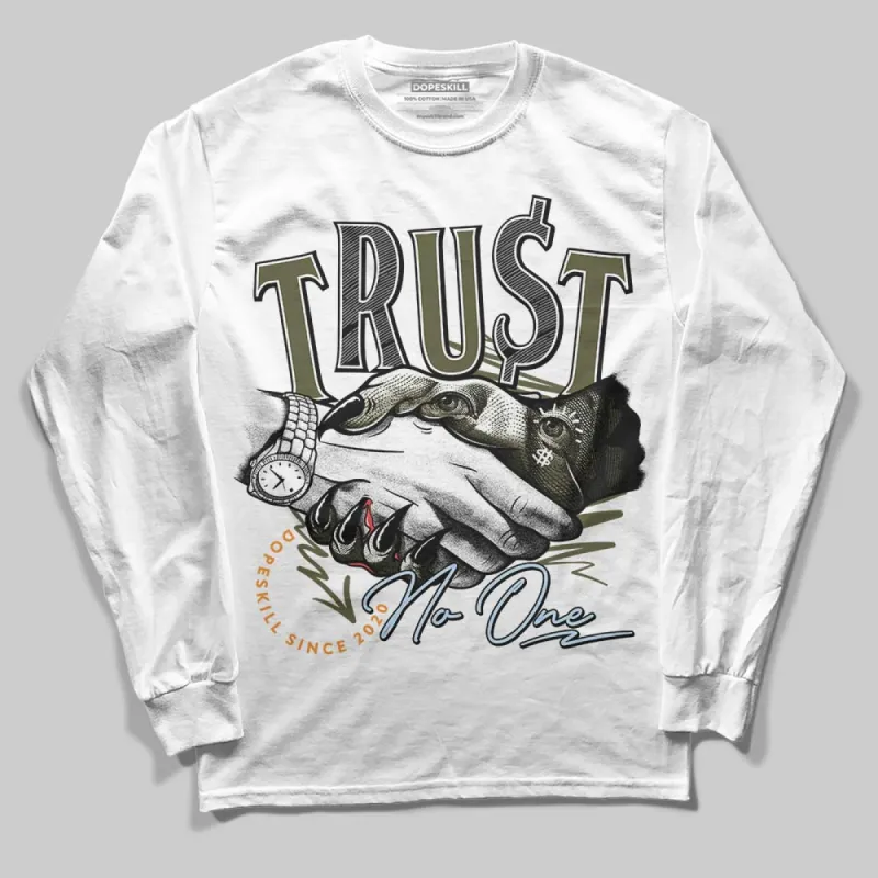 Olive 5s DopeSkill Long Sleeve T-Shirt Trust No One Graphic sold by DopeSkill