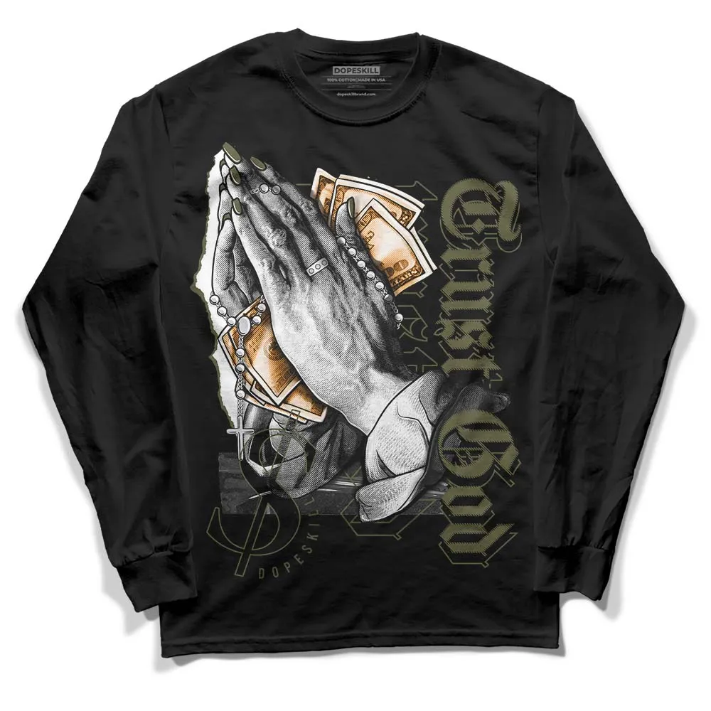 Olive 5s DopeSkill Long Sleeve T-Shirt Trust God Graphic sold by DopeSkill product image thumbnail 2