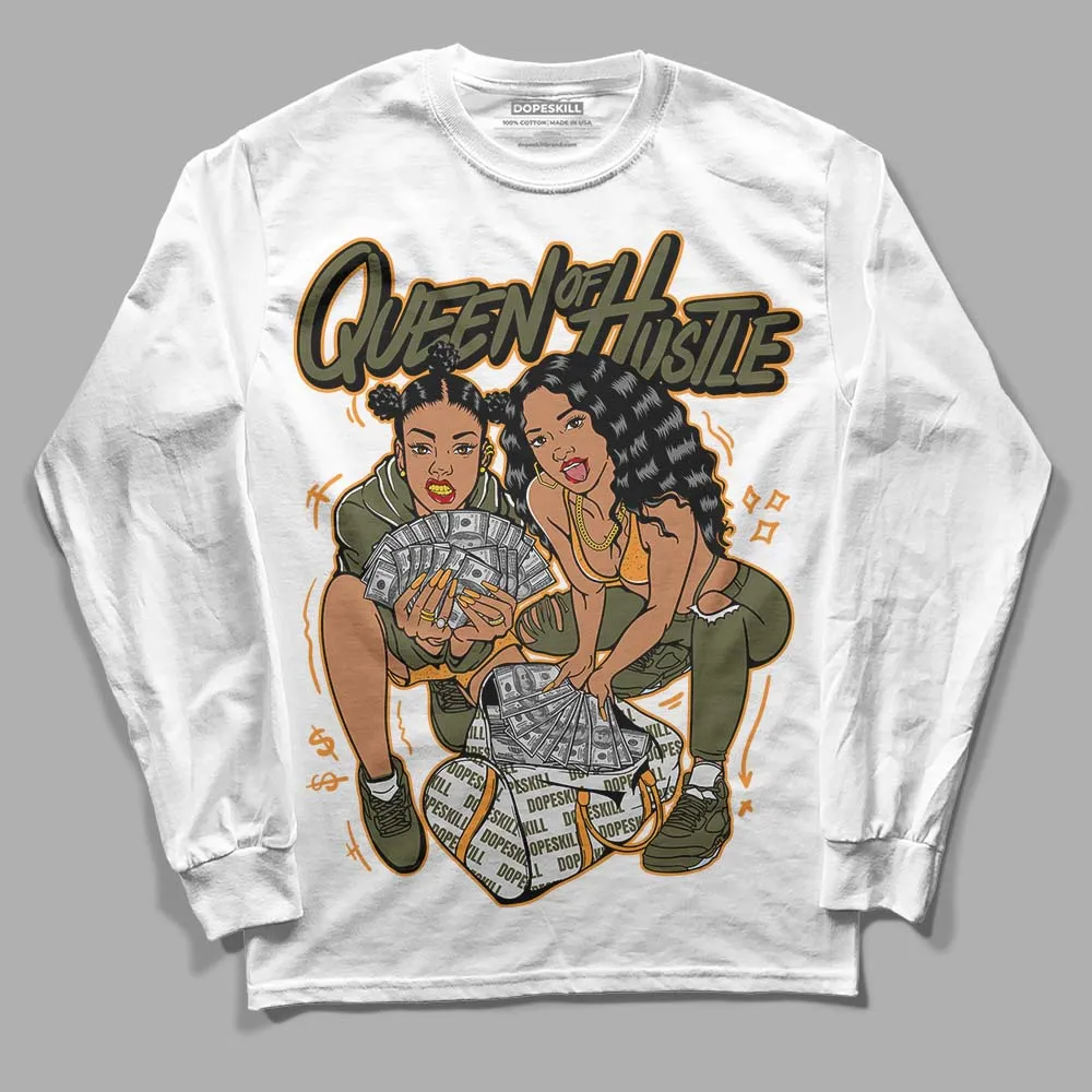 Olive 5s DopeSkill Long Sleeve T-Shirt Queen Of Hustle Graphic sold by DopeSkill