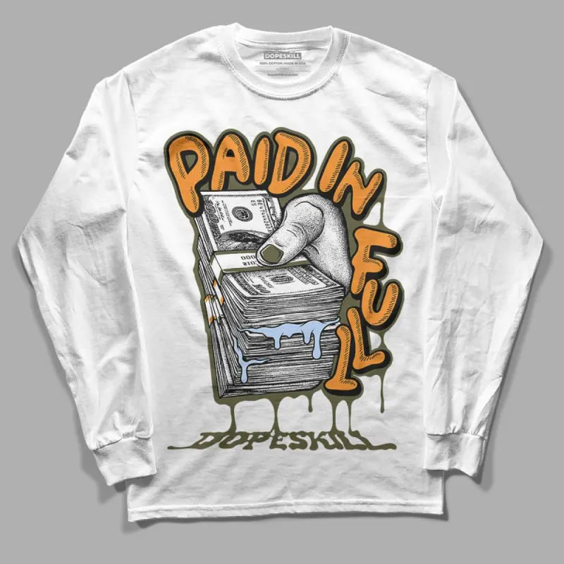 Olive 5s DopeSkill Long Sleeve T-Shirt Paid In Full Graphic sold by DopeSkill