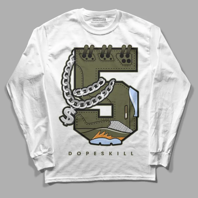 Olive 5s DopeSkill Long Sleeve T-Shirt No.5 Graphic sold by DopeSkill